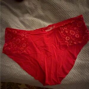Victorias Secret Red Lace Panties, like new